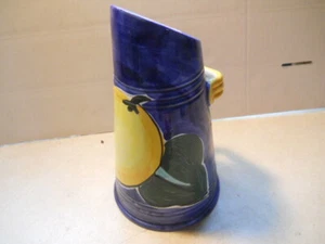 Bellini Italy 10 inch Pitcher with hand painted LEMON Fruit floral pattern - Picture 1 of 6