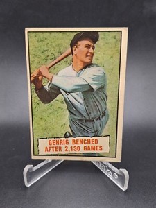 1961 Topps #405 Lou Gehrig Benched After 2,130 Games - New York Yankees 
