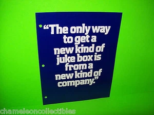 2001 CENTURI 1981 ORIGINAL JUKEBOX  PHONOGRAPH PROMO SALES FLYER BROCHURE - Picture 1 of 3
