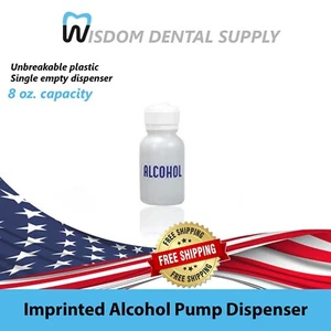 SALE! Imprinted Alcohol Pump Dispenser 8 oz. capacity single empty dipenser - Picture 1 of 1