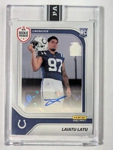 2024 Panini Instant NFL Rookie Premier RPS Laiatu Latu Auto #D /49 QTY - Picture 1 of 10