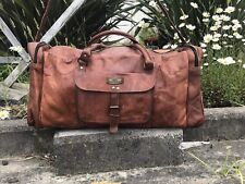 Original 30" Rugged Handcrafted Leather Holdall Duffle Gym Travel Weekend Bag