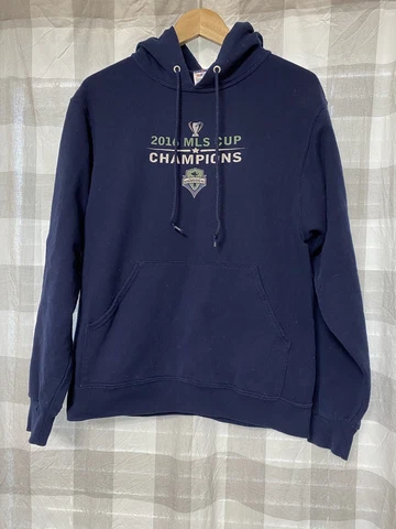 Seattle Sounders FC MLS Soccer Small Unisex Blue Pullover Hoodie Sweatshirt 2016 Cover