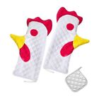 Rooster Baking Glove Pots Holder Non-woven Fabric Material for Baking Grilling
