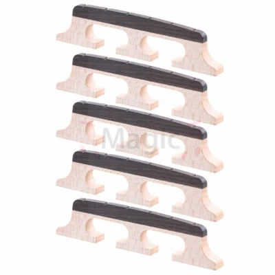 5pcs Maple Ebony Strip Banjo Bridge for 6 String Banjo - Image 1 of 4