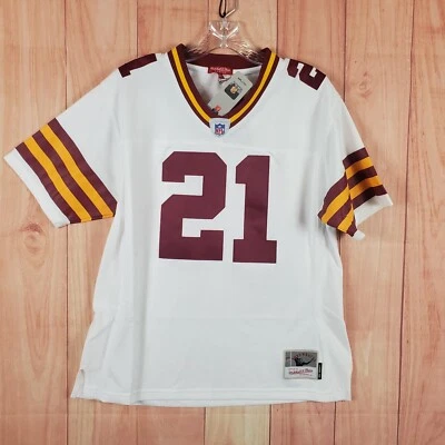 Camiseta Mitchell & Ness Sean Taylor para mujer talla pequeña blanca poliéster Washington  Foto 1 de 4