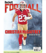 New December 2023 Beckett Football Card Price Guide Magazine Christian McCaffrey