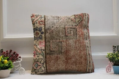 Decorative Patchwork design Pillow Case, 16x16 inc Home Design Rug Pillow, - Image 1 of 4