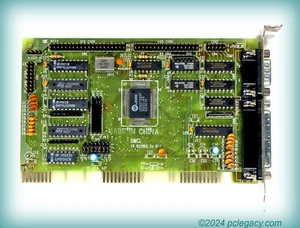 Vintage/Retro UMC 82C862F 16-bit ISA IDE/FDD-I/O Controller Card c.1992 —TESTED! - Photo 1/2
