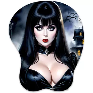 NUEVA Alfombrilla de Ratón 3D Oppai Alfombrilla de Ratón con Reposamuñecas Alivio del Dolor Boob-pad Elvira - Imagen 1 de 6