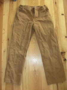 Carhartt Brown Cotton Carpenter Pants Adjustable Waist Boys 14 (Y3-14) - Picture 1 of 9