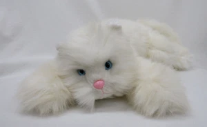 1983 Joy Times lange große 30 Zoll Schlappkatze weißes Kätzchen Glockenschwanz Stofftier Plüsch - Bild 1 von 10