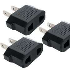 3 x Reise Strom Adapter EU / DE Deutschland Stecker auf / für USA Mexiko