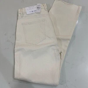 Neu mit Etikett Loft weiße hochtaillierte entspannte gerade Jeans Gr. 6 - Bild 1 von 8