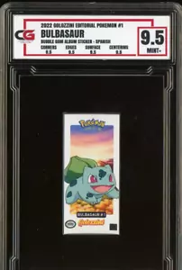 2022 Golozzni Editorial Pokemon Bubble Gum Sticker Spanish #1 Bulbasaur CG 9.5 - Picture 1 of 2