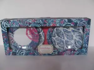 LILLY PULITZER VORSPEISENTELLER - GYPSEA GIRL BLAU/WEISS/ROSA 4ER SET - NEU IM KARTON - Bild 1 von 7