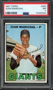 1967 Topps #500 Juan Marichal Giants HOF PSA 7 NM 