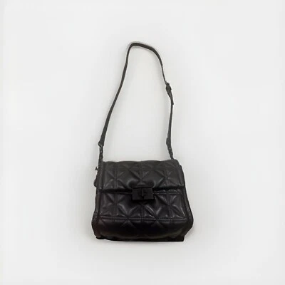Kendall + Kylie Black Quilted Crossbody Black Twist Closure Shoulder Strap - Image 1 of 4