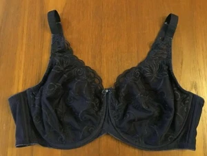 FAYREFORM Purple Blue #F75-601 Lace Detail Soft Full Cup Underwire Bra 42E / 20E - Picture 1 of 6