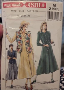 Neue Mode 21903 Misses Flared Dress Vest Sizes 10-22 New Sealed - Picture 1 of 3