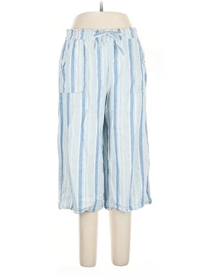 Pantalones de lino azul L Gloria Vanderbilt para mujer Foto 1 de 4