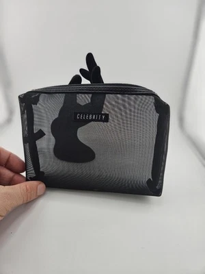 Celebrity черный сетки косметичка с молнией - Изображение 1 из 4