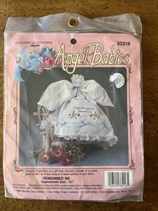 Angel Babies Remember Me Bucilla 1992 Kit 33218 Cinta de Encaje Bordada 15"" - Imagen 1 de 4