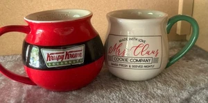 Taza de cerámica Krispy Kreme Red Santa Belt y tazas de café Mrs. Claus 16 oz - Imagen 1 de 10