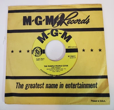 Sheb Wooley THE PURPLE PEOPLE EATER (NOVELTY 45) #12651 PLAYS VG++ Foto 1 de 4