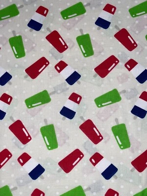 FQ Fat Quarter NEW 100% Cotton Fabric 18"X22" POPSICLES (5.25) - Image 1 of 3
