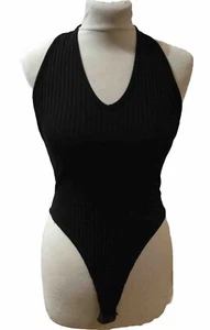 Ladies NASTGAL COLLECTION Black Sleeveless Body U.K. 10 - Picture 1 of 6