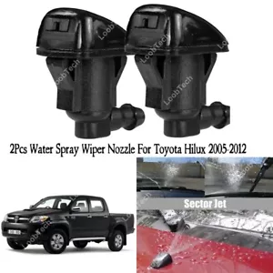 Spray Wiper Nozzle For Toyota Hilux 2005-2012 2Pcs Front Windshield Washer Jet - Imagen 1 de 11