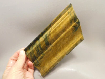 Tiger-eye Rough Rock Yellow Tiger's Eye Stone Slab Cabbing #O4 - Image 1 of 4
