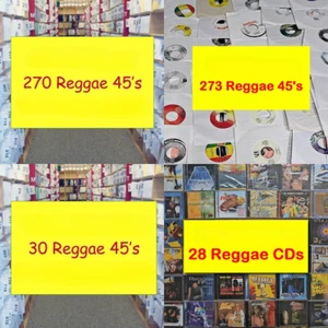Huge Reggae Media Lot 573 45s + 28 CDs Luciano Sizzla Capleton Dennis Brown - Foto 1 di 6