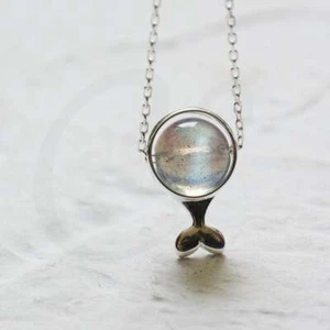 One Piece Solid Sterling Silver Bead Frame - Fish 16x10mm (CW) - Imagen 1 de 6