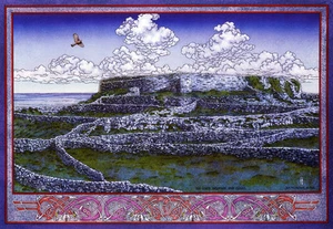 IRISH CELTIC LANDSCAPE DÚN CONOR. ARAN ISLANDS 8x11 By Jim FitzPatrick  - Picture 1 of 1