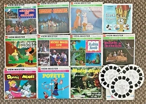 12 Viewmaster Sets + Viewer: Disneyland, Disney Classics, Monkey Jungle  - Bild 1 von 11