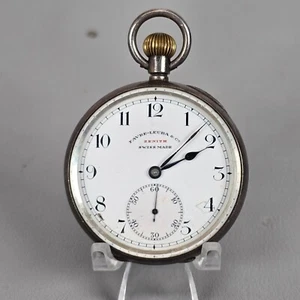 Antique Favre-Leuba & Co. Zenith Swiss Sub-Second Sterling Silver Pocket Watch - Picture 1 of 10