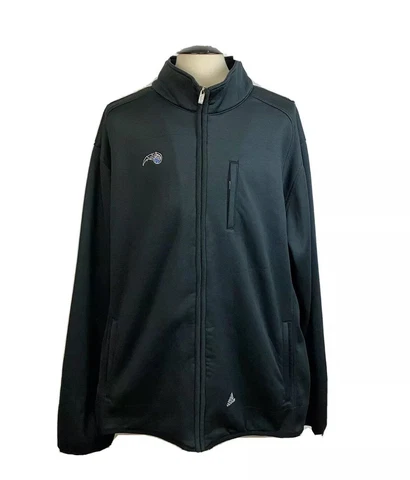 Adidas Orlando Magic Jacket Size 3XL Tall 3XLT Mens Warm Up Black Logo Plus Cover