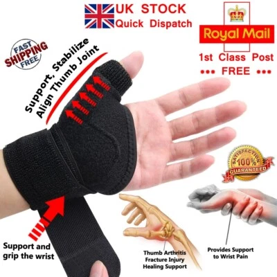 LTG NHS Neoprene Thumb & Wrist Support Hand Brace Splint Arthritis Stabiliser - Image 1 of 4