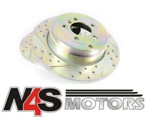 LAND ROVER RANGE ROVER L322 REAR BRAKE DISC DRILLED AND GROOVED 2 x SDB000211CDG - Picture 1 of 1
