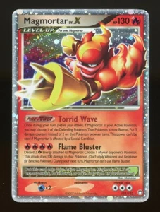 Pokemon Mysterious Treasures MAGMORTAR LV.X 123/123 Ultra Rare Holo - Picture 1 of 6