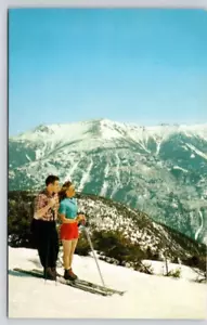 POSTKARTE SKIFAHRER KANONE BERG FRANKEN KERBE NEU HAMPSHIRE - Bild 1 von 2