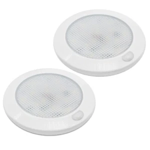 12V LED Ceiling Light with Switch Campervan Caravan Roof Cabinet Lamp Pack of 2 - Picture 1 of 9