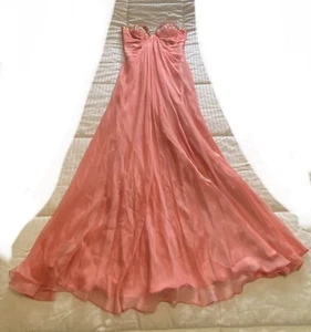 La Femme Ballkleid Kleid Größe 8 Heimkehr koralle, 160 $ Einzelhandel, abnehmbare Träger - Bild 1 von 9
