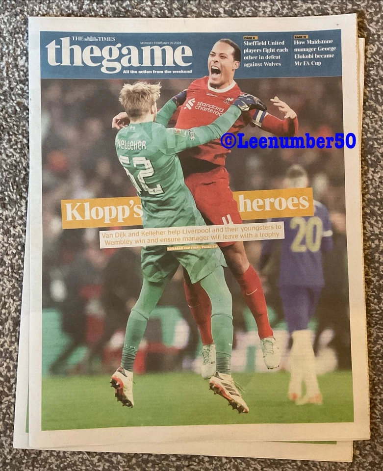 Times The Game SPORT  JURGEN KLOPP LIVERPOOL FC Carabao Cup Final 26/2/24 - Image 1 of 1