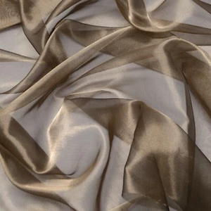 Light Black Copper Metallic Silk Organza, 44" Wide, By The Yard (TS-7214) - Picture 1 of 3