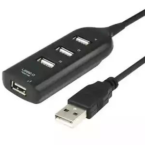 High Speed USB 4 Port 2.0 Splitter Hub Multiple Socket For PC Laptop Notebook - Picture 1 of 2
