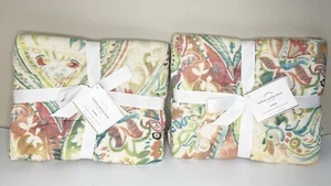 Neu mit Etikett 2 Pottery Barn Bethany Paisley Schein Standard Kissen 26 x 20 Zoll neu Blumenmuster - Bild 1 von 4
