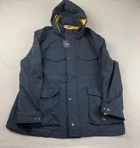 The Normal Brand Jacket Mens XXL Blue Bonded Shell Snap Button Hooded NWT - Picture 1 of 12